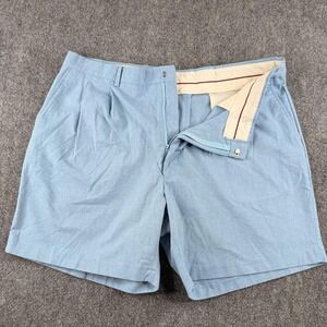 Knightsbridge Menswear Light Blue Pleated Shorts Mens 40 Vintage Made in USA 6in